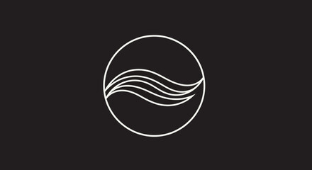 Fototapeta premium Abstract Circular Wave Design Element for Branding and Design Projects