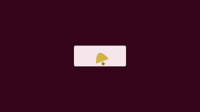 Animated notification bell button for social media marketing and user interface animation 4k alert