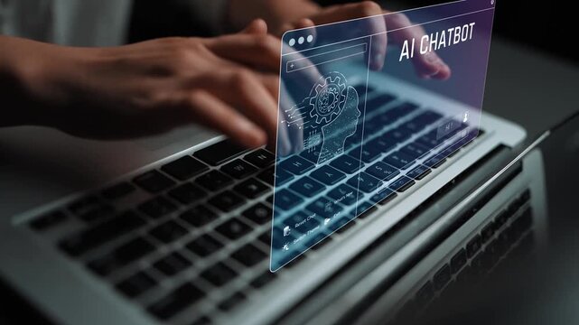 AI chatbot interface facilitates communication, chatbot, and AI interaction for automated user support and information exchange Marrow