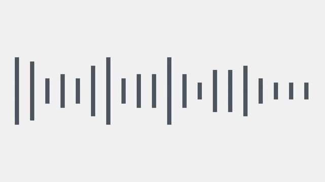 Digital audio sound wave visualization for music production and podcast interface animation 4k