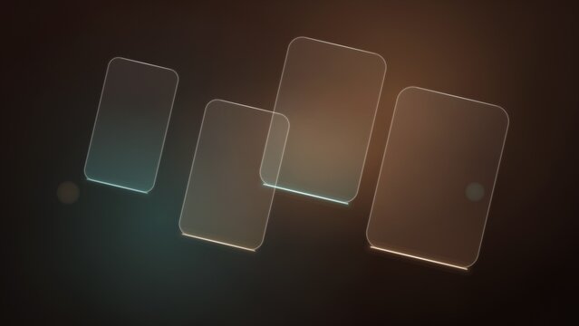 Four transparent rectangles with rounded corners