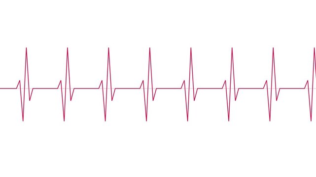 Ekg heartbeat monitor line animation: medical pulse rhythm for healthcare and cardiology diagnostics 4k