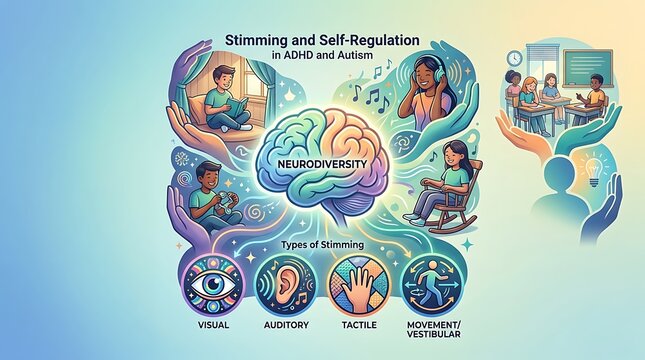 Educational infographic about neurodiversity and self regulation