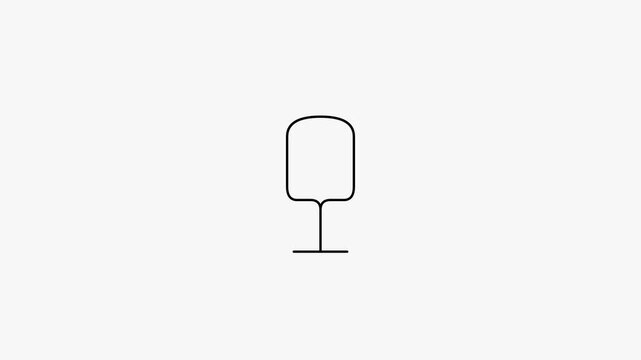 Minimalist line microphone animation for podcast and audio branding 4k sound