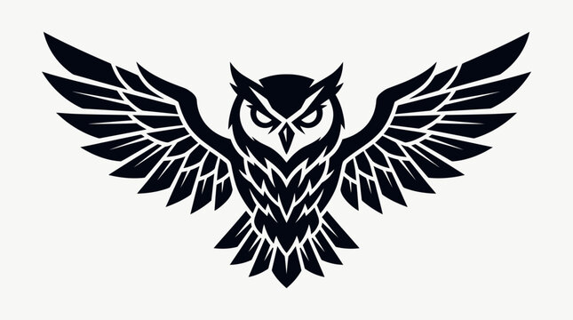 Owl Spread Wings Bird.