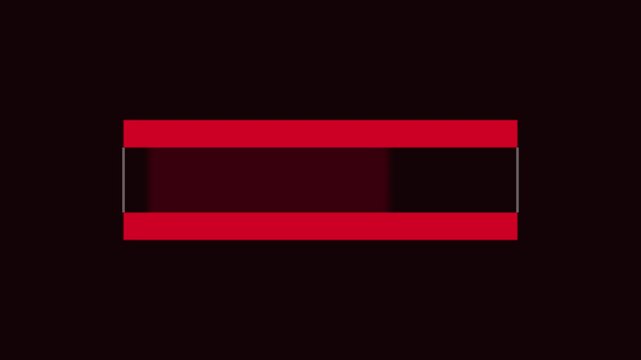 Minimalist red progress loading bar animation on 4k black background
