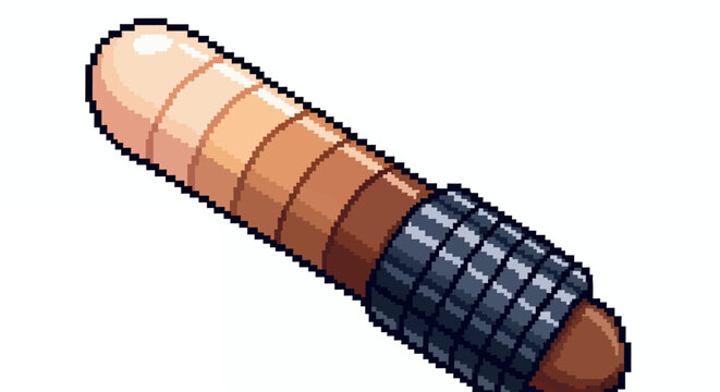 Cartoon Illustration of a Brown Cigar with Dark Band for Lifestyle Context.