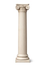 Obraz premium Classic white Corinthian column isolated on a clean background