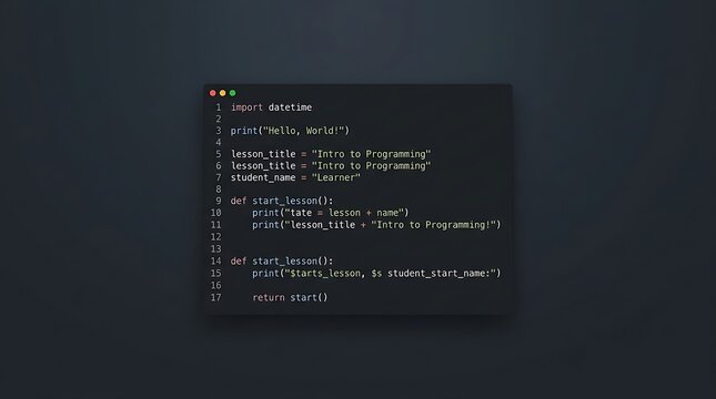 Python programming code snippet in dark mode editor window