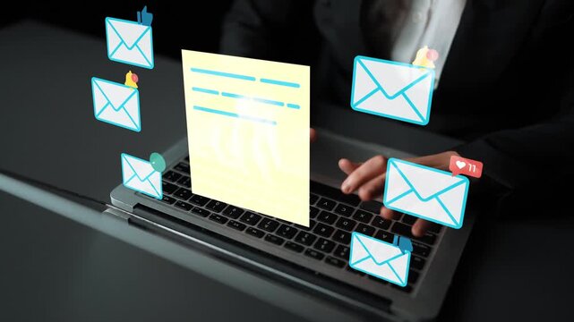 Individual Using Laptop with Digital Mail Notifications and Sticky Note for Organized Communication and Efficient Email Management in Modern Workspace. Entropy.