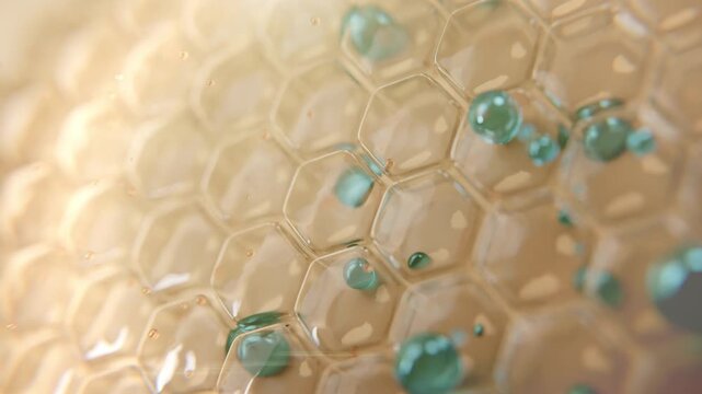 Active Serum Molecules Restoring Skin Cells for Radiant Healthy Skin.