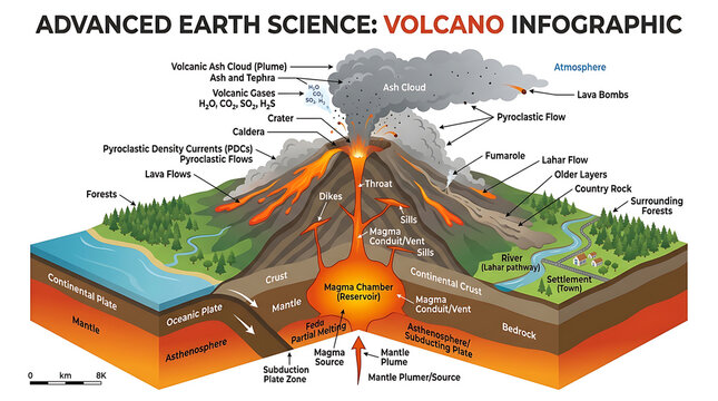 Detailed Infographic of Major Terrestrial Biomes and Ecosystems Across Different Latitudes from the Equator to the Poles