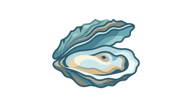 open oyster shell with pearl