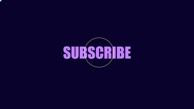 Subscribe button animation with interactive click effect for social media channels and creators 4k