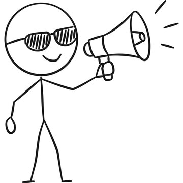 Stick Man Influencer Illustration