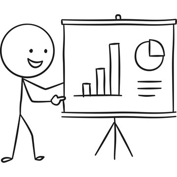 Stick Man Analytics Illustration
