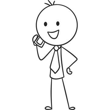 Talking on Phone Stickman