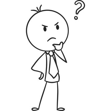 Thinking Business Stickman