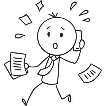 Busy Multitasking Stickman