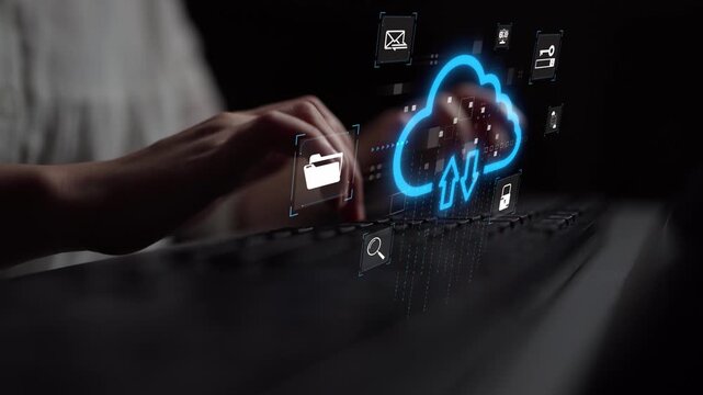 Cloud computing, cloud strategy, and cloud technology transforming digital infrastructure with scalable services, secure data storage, and cloud-based digital business solutions. Muxer