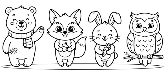 Obraz premium cat, animal, cartoon, vector, cute, kitten, illustration, pet, dog, rabbit, kitty, art, feline, animals, love, fun, drawing, domestic, character, mouse, icon, adorable, pets, baby, design