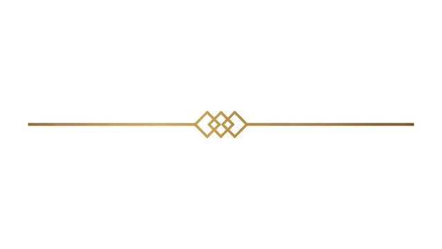 Geometric Golden Divider Line with Interlocking Squares