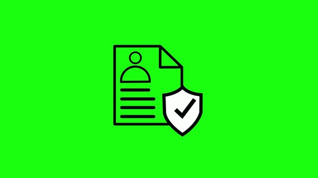 Parson verify icon animation .User profile with check mark. Profile verify account icon .Id card verified icon and user profile with a checkmark icon. 4k animation