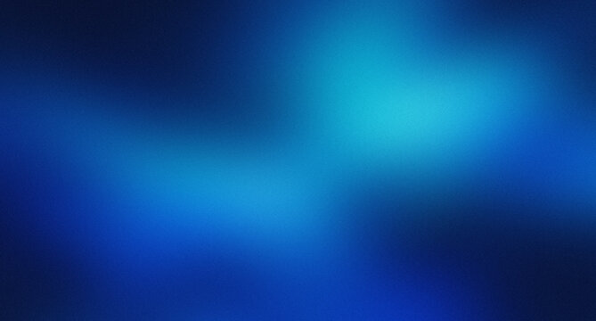 Electric blue and cyan abstract gradient background with luminous glow and cinematic grain texture