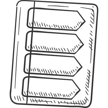 Sticky Tabs Page Marker Doodle Style