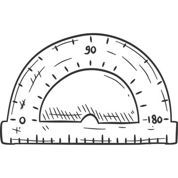 Protractor Geometry Measurement Illustration