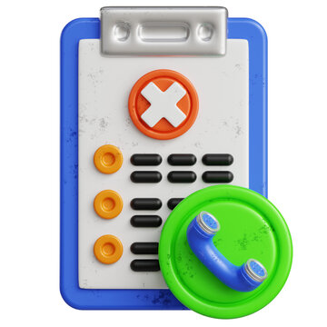 Service Report 3D Illustration