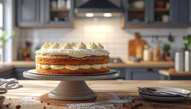 Classic Vanilla Layer Cake with Smooth Buttercream Frosting

