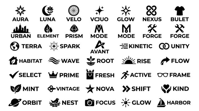 Collection of various abstract icons.
