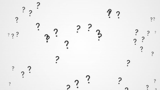 question mark. Abstract pattern of black question marks on white background