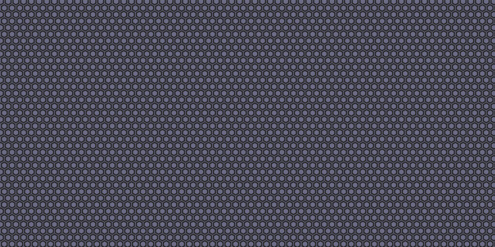 Seamless dark purple honeycomb texture, abstract geometric hexagon grid pattern vector illustration for tech or industrial backgrounds.