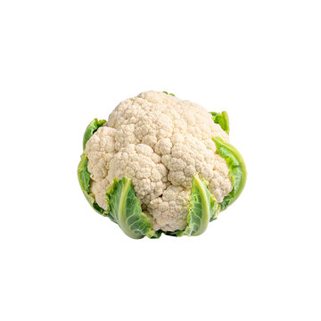 cauliflower vegetable in PNG image isolated on transparent background.
