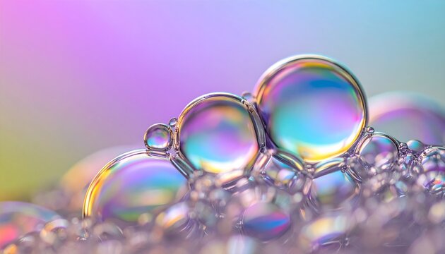 Delicate Soap Bubbles Dreamy Bubbly Surface
