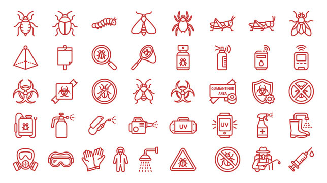 Pest Control and Insect Management Icons