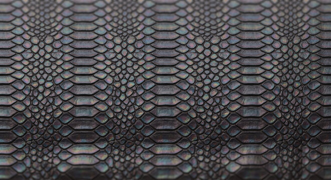 Iridescent reflective exotic snake skin pattern