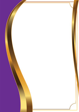 professional diploma certificate background design with royal purple gold ribbon