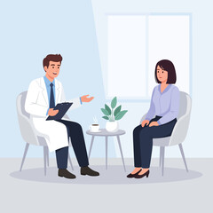 Fototapeta premium Doctor Patient Consultation In A Comfortable Office Setting
