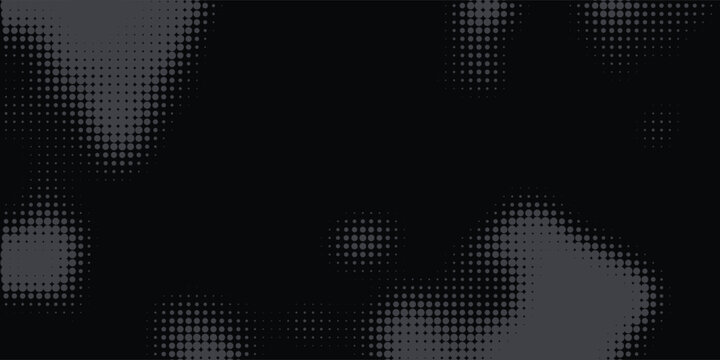 Pola halftone abstrak hitam dan putih dengan bentuk segi enam untuk latar belakang sporty dan modern. Ilustrasi Format Vektor