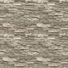 Fototapeta premium Seamless stone wall texture with natural beige and gray tones