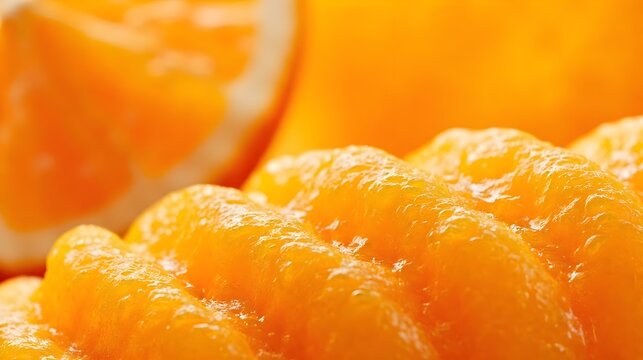 Extreme Macro Fresh Orange Peel Texture Seamless Citrus Background