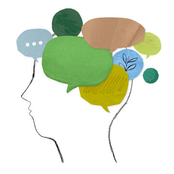 PNG Creative mind with colorful thoughts on transparent background