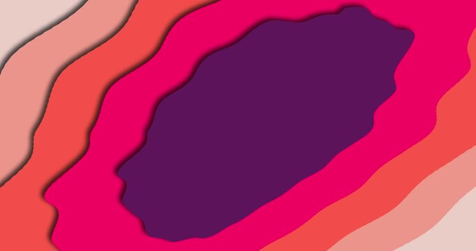 Animated colorful paper layers loop 4K. Organic flowing shapes with soft shadow. Origami back to school, crafting conceptual educational video asset. Ideal for presentations, branding, social media.
