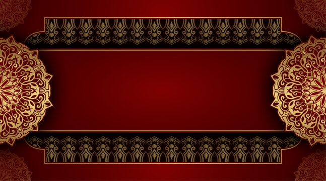 Luxury background with gold mandala ornament