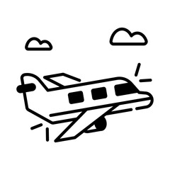 Obraz premium An editable design icon of airplane 