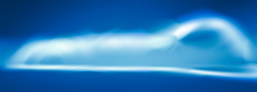 Blue room studio with spotlight gradient backdrop used for background and display your product.