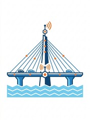 Fototapeta premium Smart Bridge Structural Monitoring